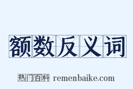 额数反义词是什么意思的图片